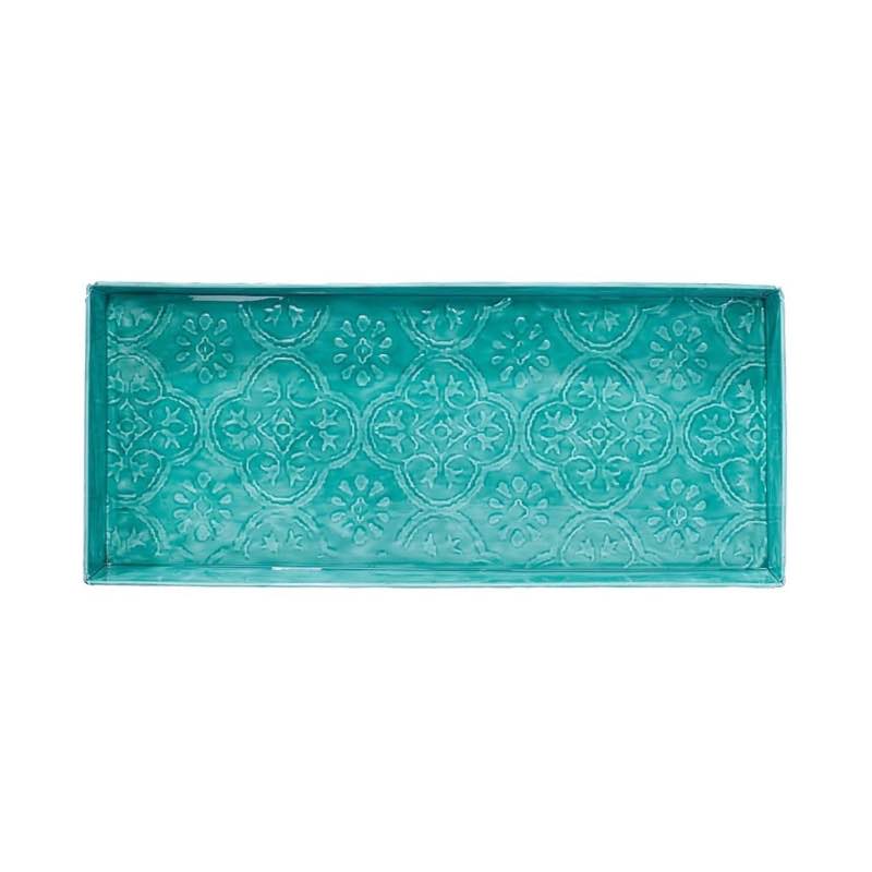 Multi-Purpose Metal Boot Tray - Turquoise